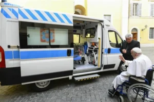 Pope Francis donates ambulance, opens war trauma center in Ukraine