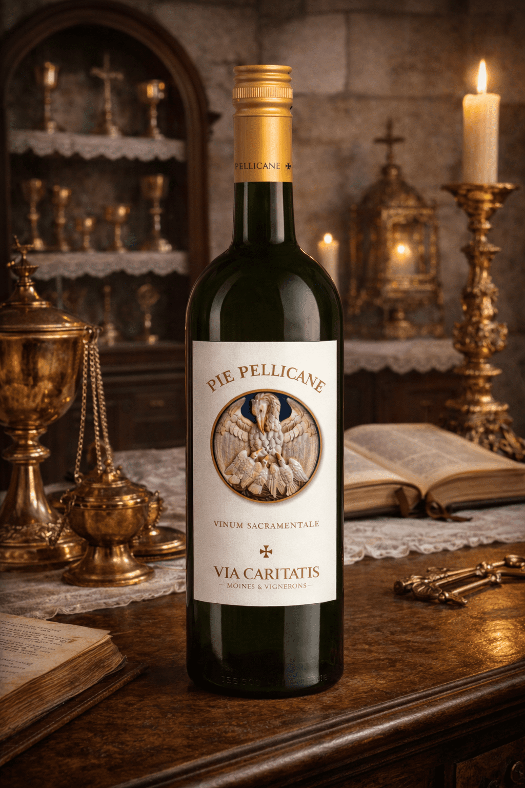 Altervin som fylles opp for liturgien