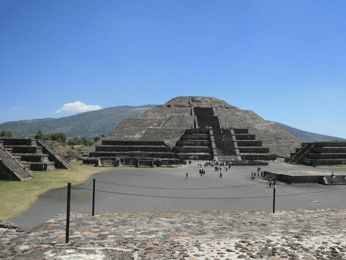 Det arkeologiske området Teotihuacán i Mexico.