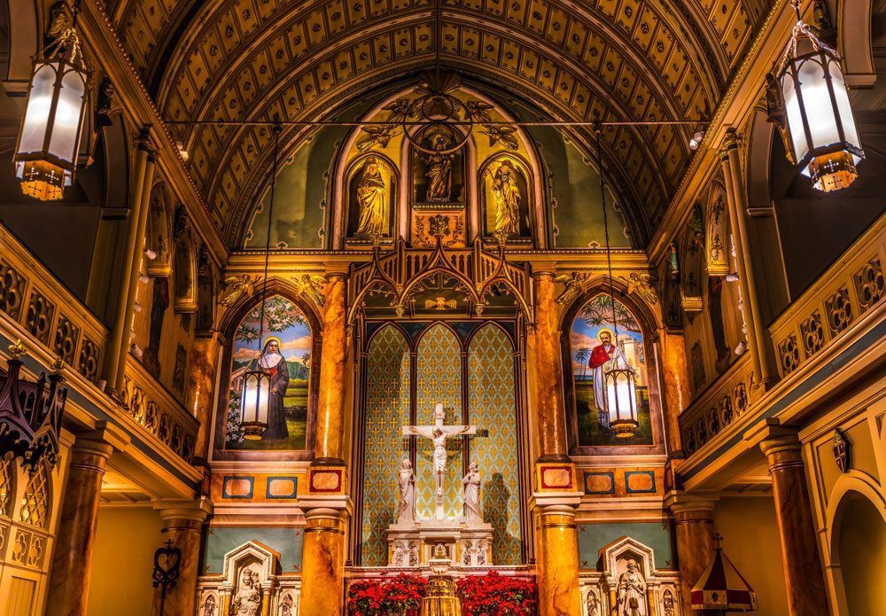 Katedralbasilikaen Vår Frue av Fred i Honolulu på Hawaii.