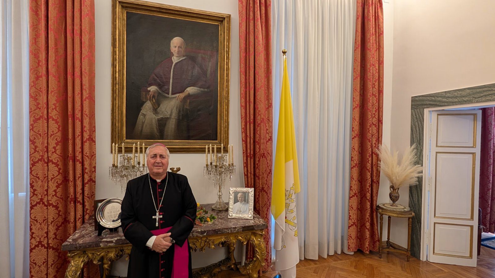 Erkebiskop Salvatore Pennacchio, president for Det pavelige kirkelige akademi, på akademiets område i Roma 22. mai 2026.